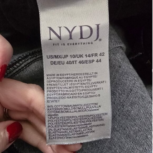 NYDJ High Rise Lift Tuck Skinny Jeans Sz 10 - Picture 8 of 10